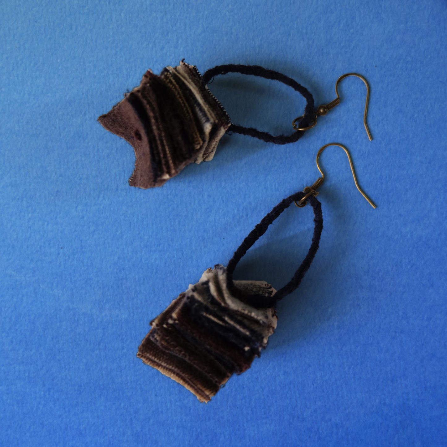 Orecchini con quadretti in cotone