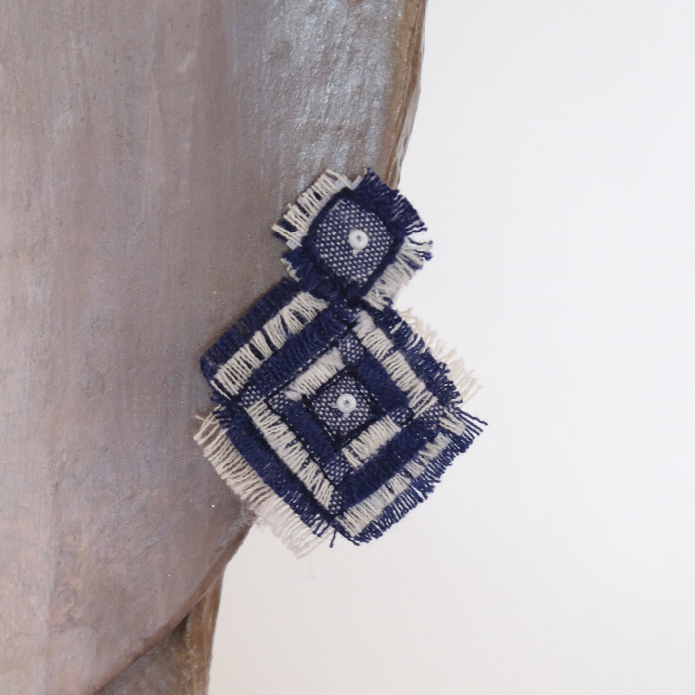 Orecchini geometrici in cotone