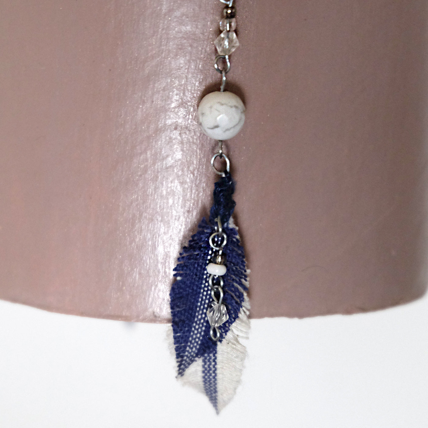 Orecchini in cotone con aulite