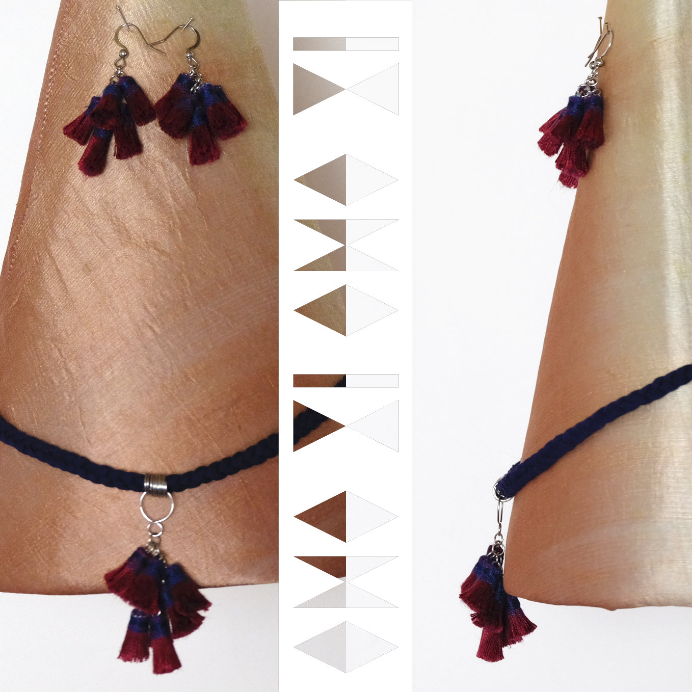 Orecchini con nappe in lino