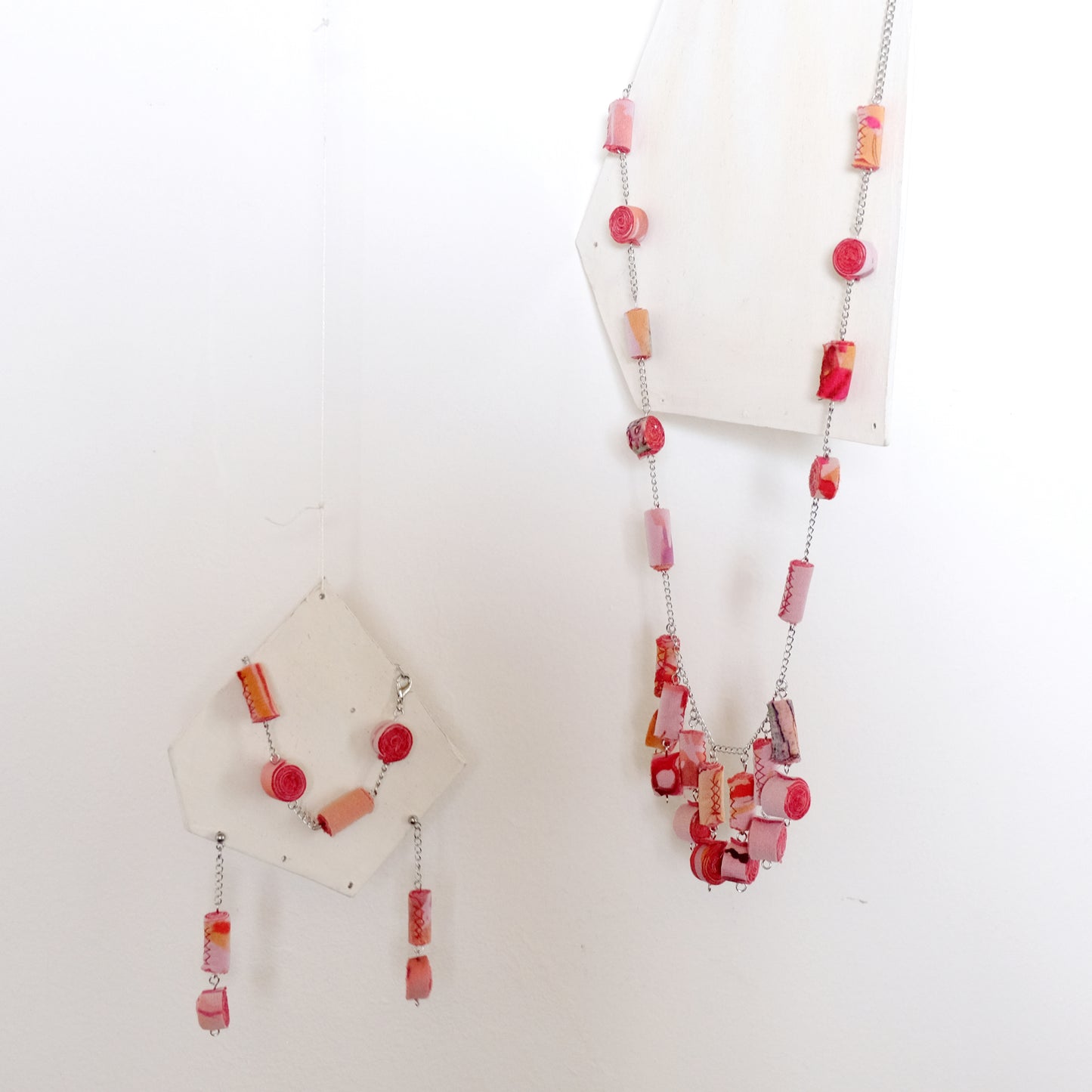 Bracciale spugna rosso/rosa