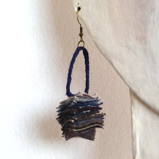 Orecchini con quadretti in cotone