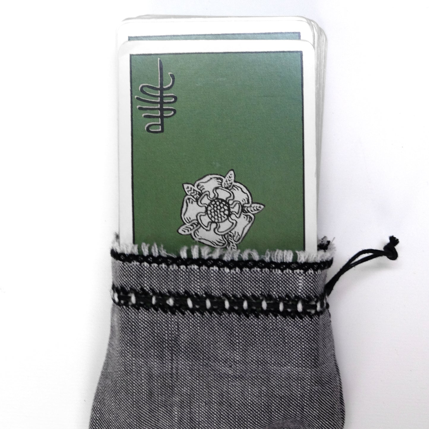 Custodia per carte ricamata a punto giorno