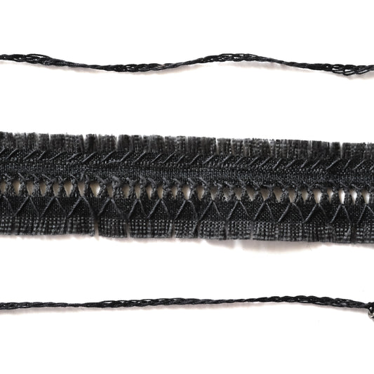 Choker in seta antracite punto giorno