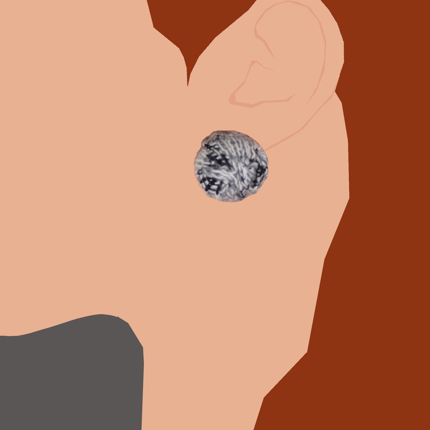 Orecchini pallina di cenere