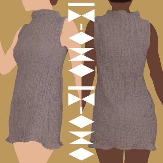 Top smanicato lungo collo alto