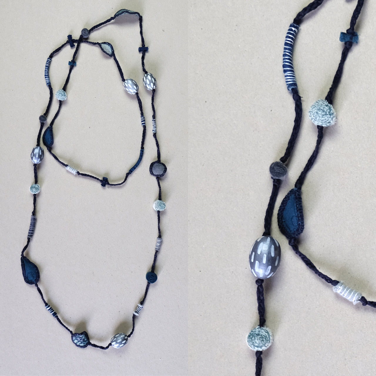 Collana lunga con gocce